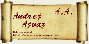 Andrej Ajvaz vizit kartica